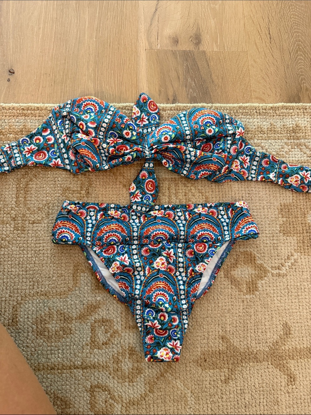Blue Paisley Printed Bikini Set Monticello